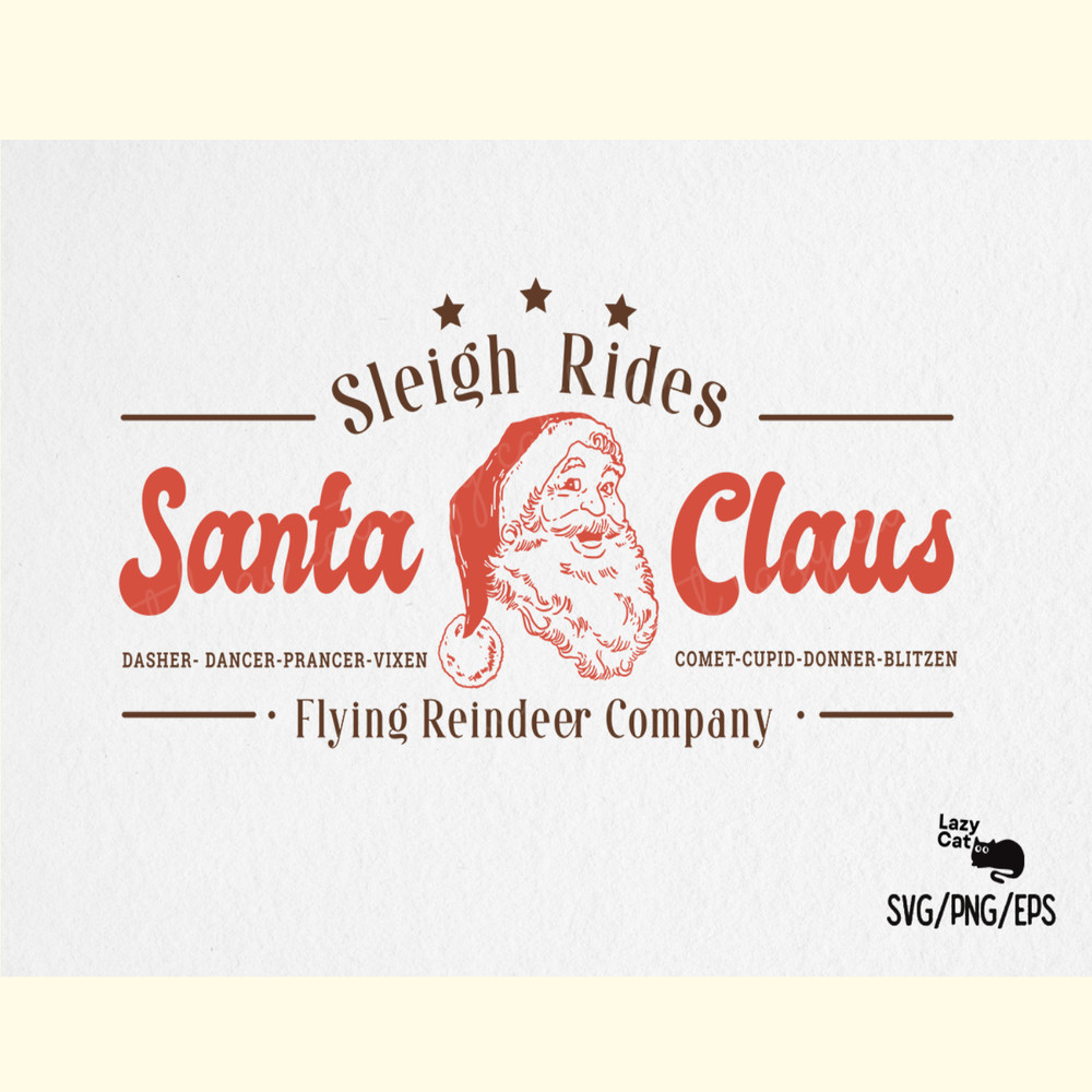 Santa Claus Christmas Sign SVG Design.png