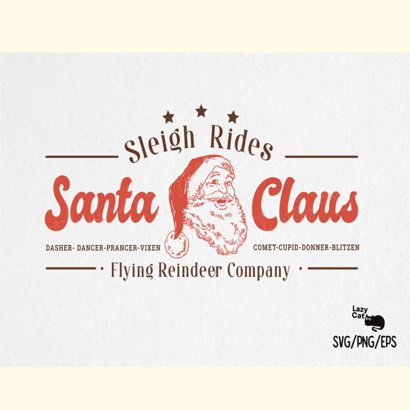 Santa Claus Christmas Sign SVG Design.png
