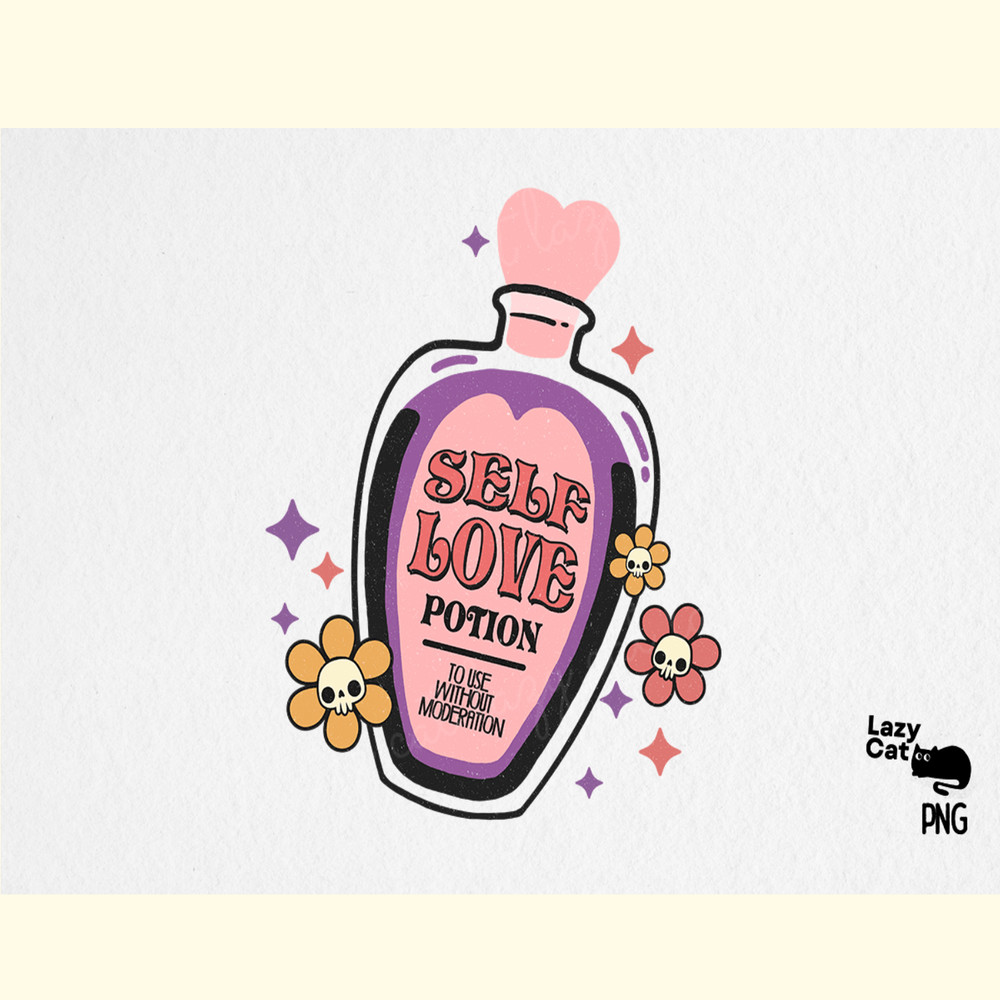 Self Love Potion Halloween Sublimation.png
