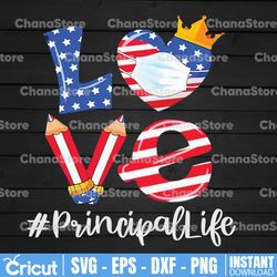 principal life love png american flag heart png, quarantine teacher appreciation, 4th of july, independence day