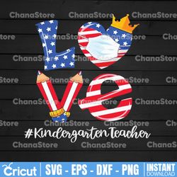 kindergartenteacher love png american flag heart png quarantine teacher appreciation 4th of july independence day