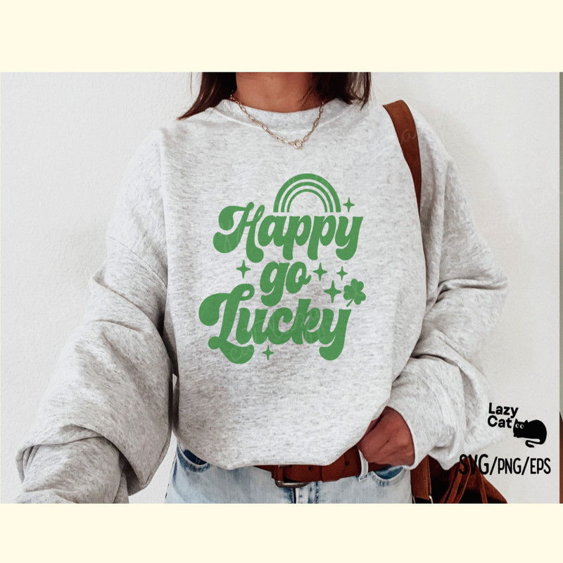 St. Patrick's Day SVG Happy Go Lucky_ 1.png