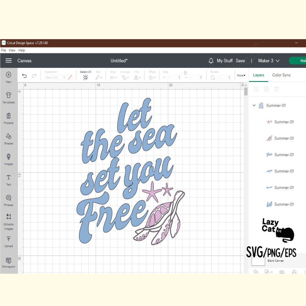 Summer Beach Turtle Quote SVG Design_ 4.png