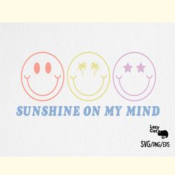 summer sunshine retro quote svg design