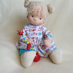 waldorf doll baby to order, steiner doll 15 inch. natural organic personalized doll.