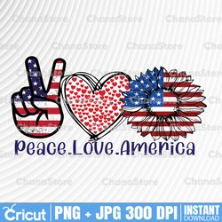 peace love america png, patriotic sunflower 4th of july sublimation designs downloads, sublimation graphics