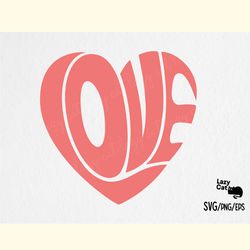 valentines day svg retro love heart
