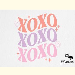 valentines day svg xoxo retro