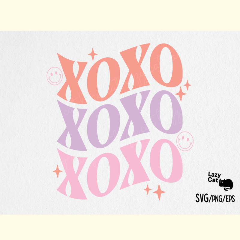 Valentine’s Day SVG XOXO Retro.png
