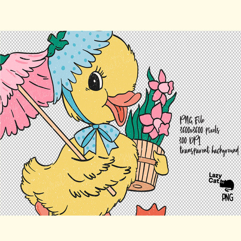 Vintage Easter Little Duck Sublimation_ 0.png