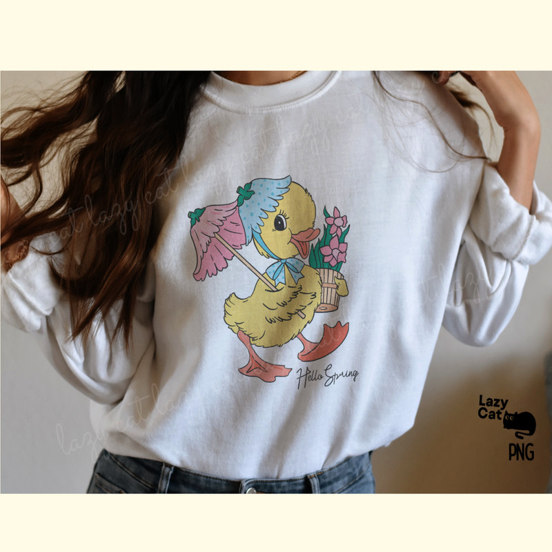 Vintage Easter Little Duck Sublimation_ 2.png