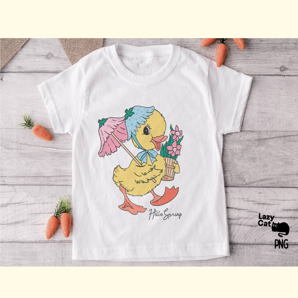 Vintage Easter Little Duck Sublimation_ 5.png
