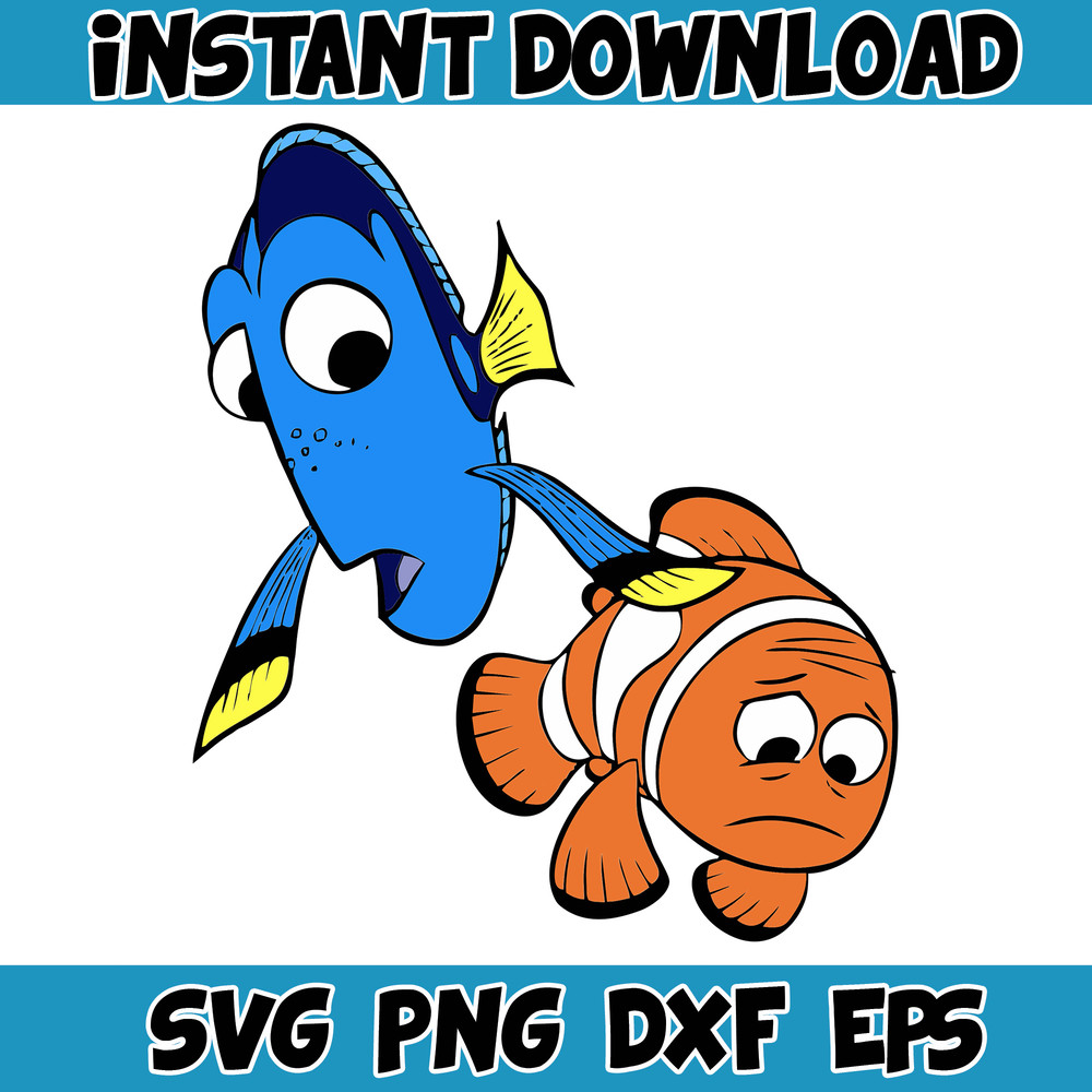 Nemo Layered SVG, Nemo PNG, Dory SVG, Finding Nemo clipart for cricut, Instant digital download, svg (11).jpg