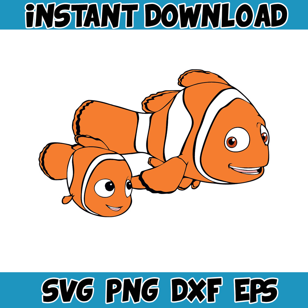 Nemo Layered SVG, Nemo PNG, Dory SVG, Finding Nemo clipart for cricut, Instant digital download, svg (24).jpg