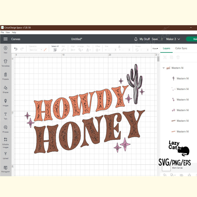 Western Howdy Honey SVG Design_ 4.png