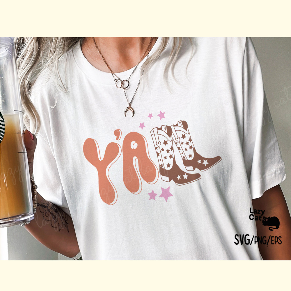 Western Y'all Cowboy Boots SVG Design_ 0.png