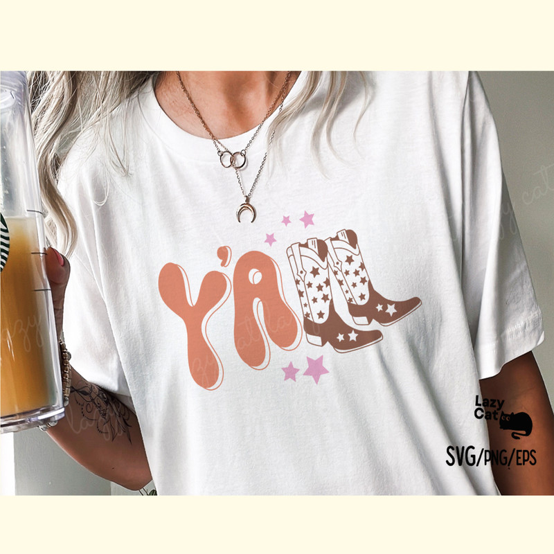 Western Y'all Cowboy Boots SVG Design_ 0.png