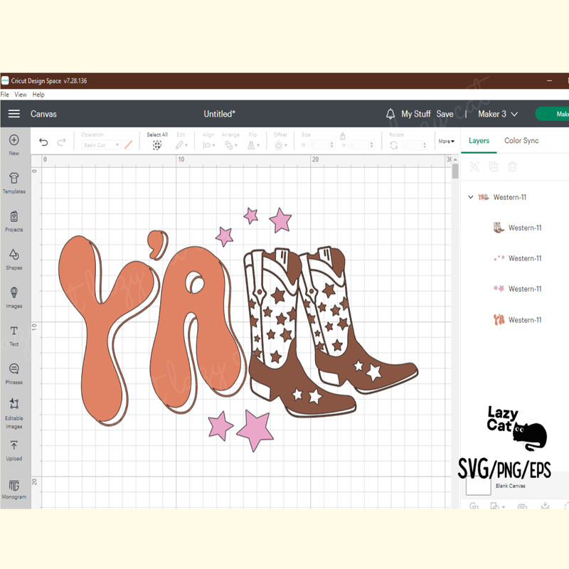 Western Y'all Cowboy Boots SVG Design_ 4.png