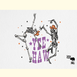 yee haw skeletons halloween sublimation
