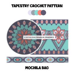 PATTERN: Tapestry crochet bag / wayuu mochila bag / summer -3
