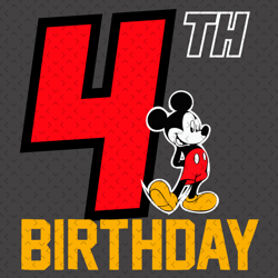 mickey 5th birthday svg, birthday svg, 4th birthday svg, 4 years old svg, mickey svg, mickey birthday svg, 4 years old g