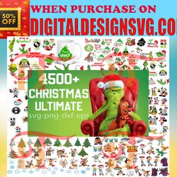4500 christmas ultimate svg bundle, disney svg, santa svg, holiday, grinch svg, christmas bundle, funny christmas shirt,