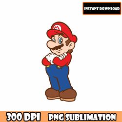 super mario png bundle, super mario png, transparent images, printable mario, digital mario, instant download, mario