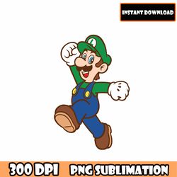 super mario png bundle for cricut and sublimation, mario family layered svg files, super mario bros cut file
