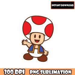 super mario png bundle for cricut and sublimation, mario family layered svg files, super mario bros cut files, super mar
