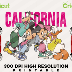 mickey and friends california svg, family trip svg, mouse trip svg, vinyl cut file, svg, pdf, jpg, png, ai printable des