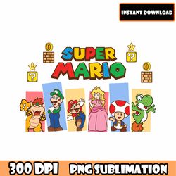 super mario png, super mario bros movie, mario kart png, super mario all star png, transparent images, digital download