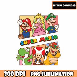 super mario png bundle, super mario png, transparent images, printable mario, digital mario, instant download
