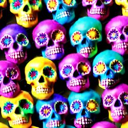 sugar skulls 422 seamless tileable repeating pattern