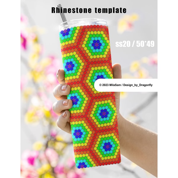Bundle / Rhinestone Tumbler Template 50 stones_row for SS20- - Inspire ...