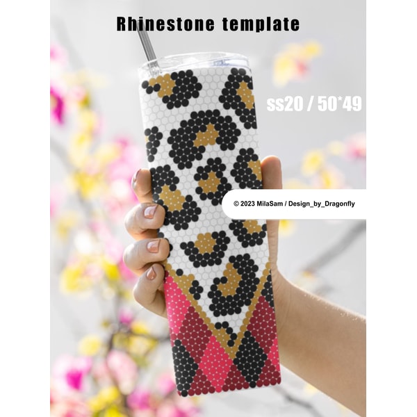 Bundle / Rhinestone Tumbler Template 50 stones_row for SS20- - Inspire ...