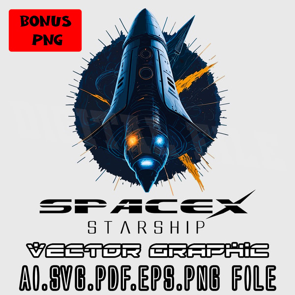 Starship Deviantart Vector Spacex Starship Vector Graphic AI.SVG.EPS.PDF. PNG DOWNLOAD | Inspire ...