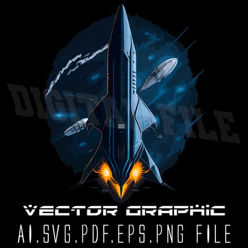 Spacex Starship Vector Graphic AI.SVG.EPS.PDF. PNG DOWNLOAD DIGITAL SUBLIMATION FILES