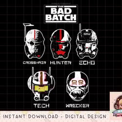 star wars the bad batch helmets png