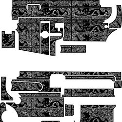ar 15 gun engraving template svg vector file for laser engraving, cnc router, cricut, ez cad, fiber laser engraving v2