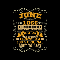 june 1966 limited edition living legend, birthday svg, june birthday svg, born in june, june svg, 1966 svg, born in 1966