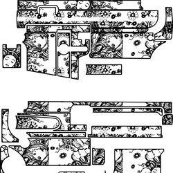 ar 15 gun engraving template svg vector file for laser engraving, cnc router, cricut, ez cad, fiber laser engraving v7