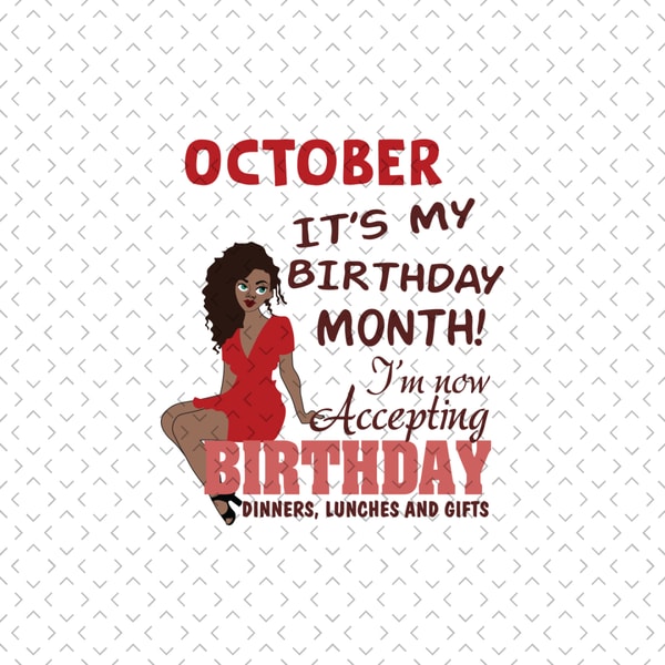October Birthdat Lettering October Birthday Month