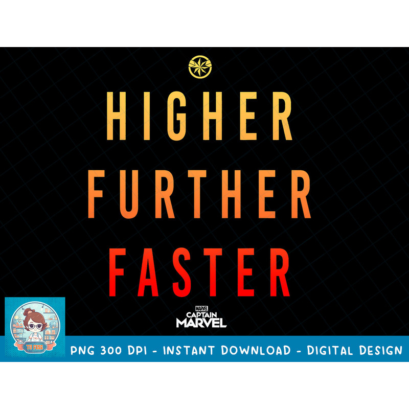 Captain Marvel Higher Further Faster Fade Graphic T-Shirt T-Shirt copy.jpg