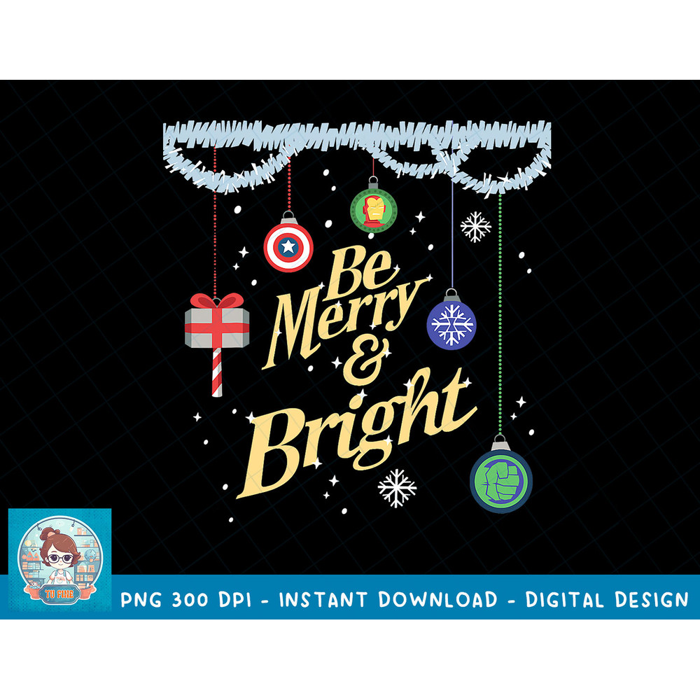 Marvel Avengers Be Merry and Bright Holiday T-Shirt copy.jpg