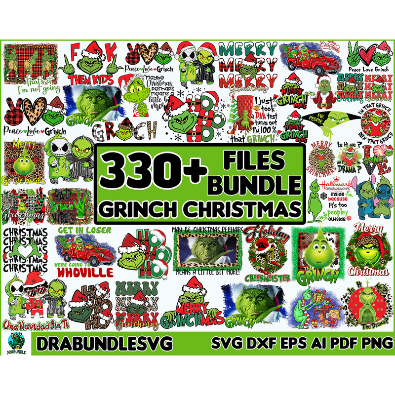 320 Grinchmas PNG Bundle, Merry Grinchmas Svg & Png, Christmas Movie, Funny Christmas Png, Grinchmas, Digital Instant Download.jpg