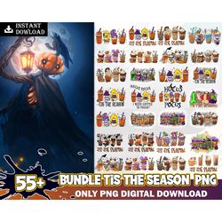 55 tis the season bundle png ,halloween horror movies characters bundle png printable, png files for sublimation designs