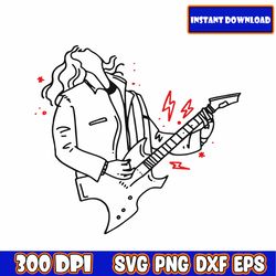 eddie munson, eddie lover, actor, horror, font, metal, entertaint, svg, clipart, decal, dxf, png, pdf