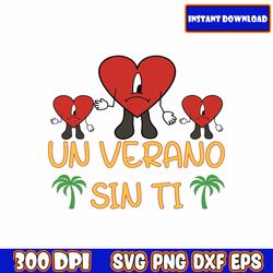 bad bunny svg, un verano sin ti svg, baby benito, clipart sublimation, el conejo malo, nuevo album