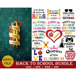 2000 back to school,back to school svg, teacher svg, first day of school, kindergarten svg, school svg cut files, svg fi