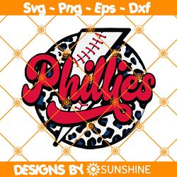 Phillies Baseball Lightning Bolt SVG, Philadelphia Phillies Leopard Print SVG, Phillies Svg, Phillies World Series 2022
